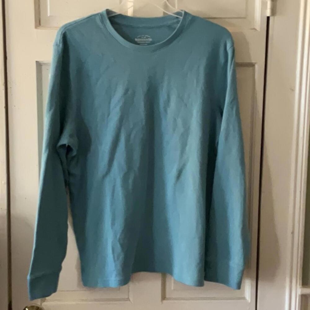 Roebuck & Co blue ribbed long sleeve shirt XXL